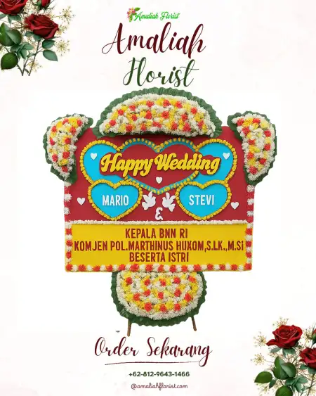 Papan Bunga Pernikahan Sario Kotabaru
